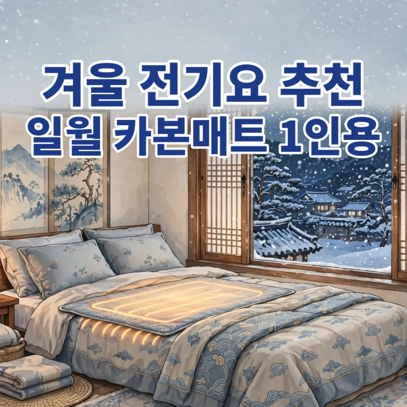 겨울 전기요 추천 1인용 일월 카본매트