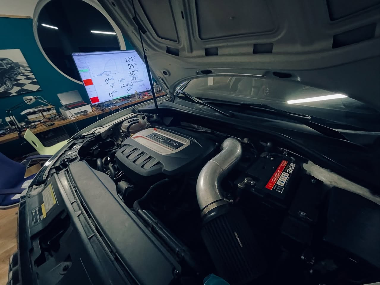 Audi S3 8V Engine Bay Hybrid K04