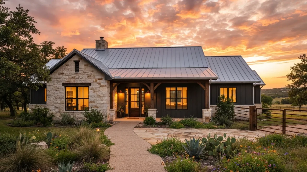 Standing seam Galvalume steel roof installed on San Antonio home
