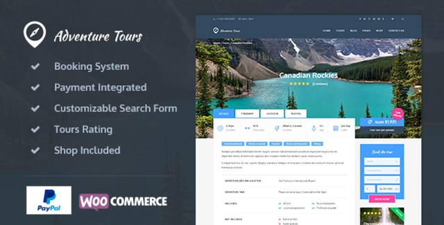 Adventure Tours – WordPress Tour/Travel Theme WordPress