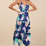 Multi Tier Flowy Floral Midi Dress - TheBodyGoddess.Co -  - 
