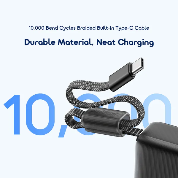Durable Braided Built-In Type-C Cable Mechanic System