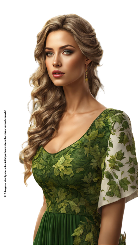 naturally-beautiful-woman-with-autumn-birch-leaves-in-her-hair-and-a-green-dress-front-view-full-b (