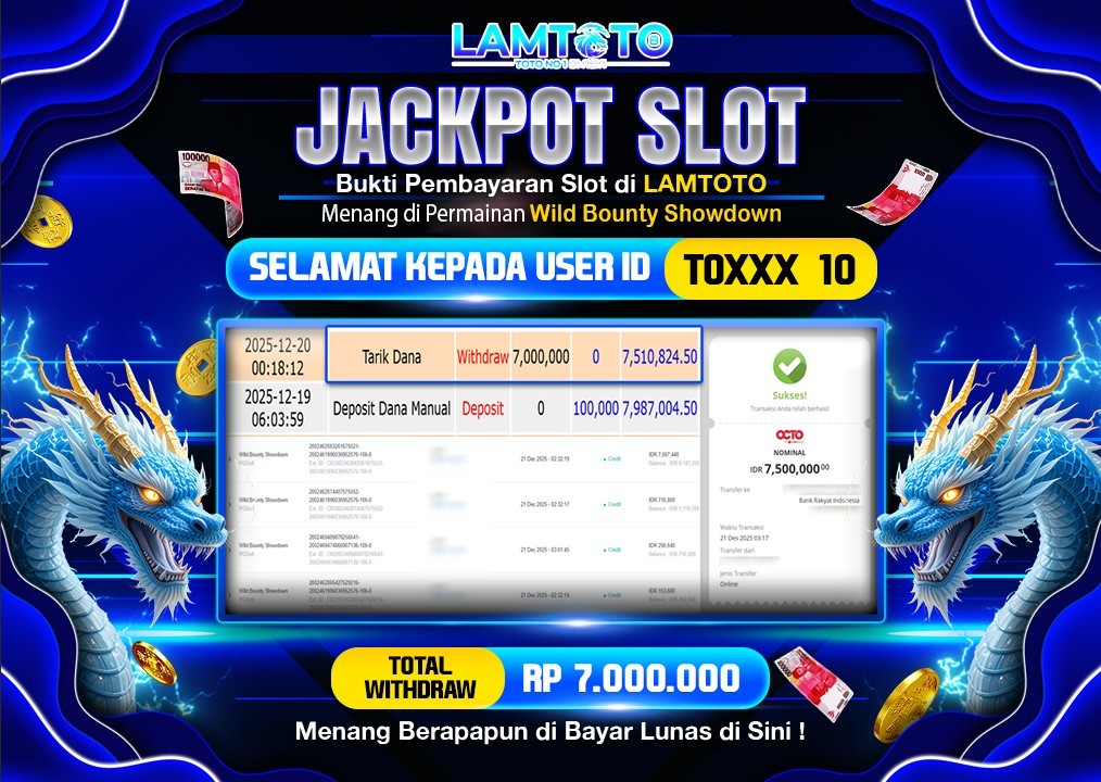 BUKTI JACKPOT LUNAS LAMTOTO