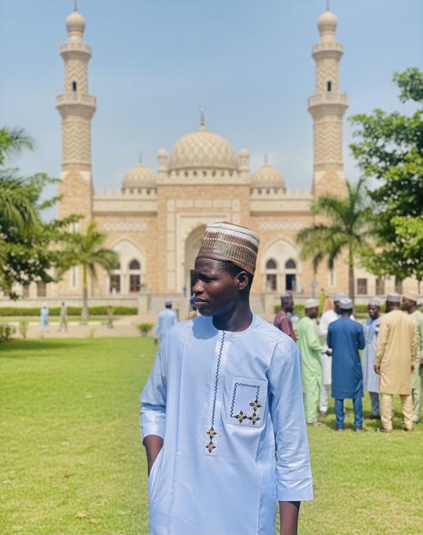 Subtle embroidered white kaftan by FAWLUX bespoke tailoring Lagos Nigeria