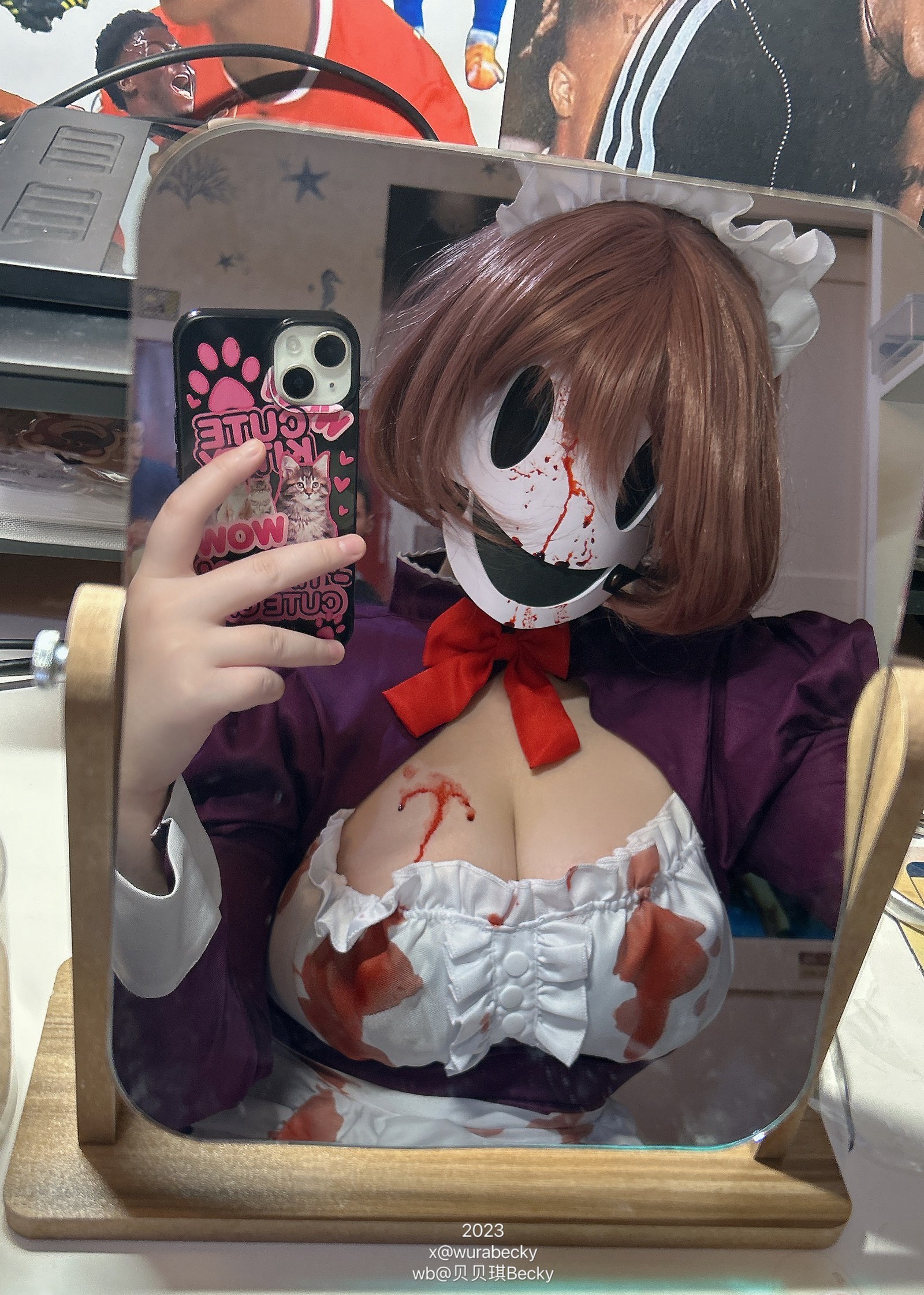 贝贝琪 Becky 面具女仆 Cosplay 写真＋视频合集（17P｜2V｜109MB）插图8