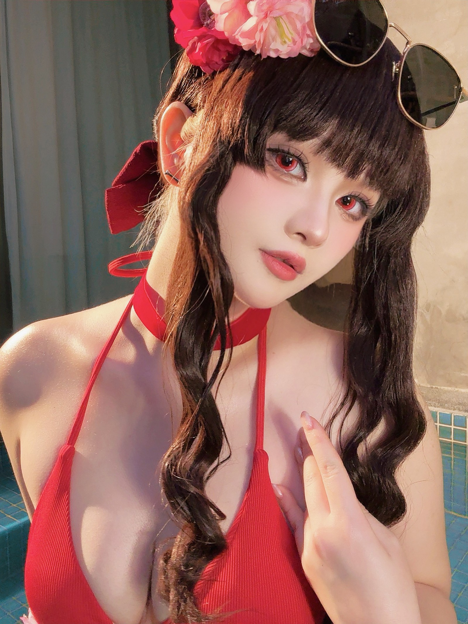 屿鱼 Yuyu 樱花泳装 Cosplay 写真合集｜季节限定（80P｜980MB）插图