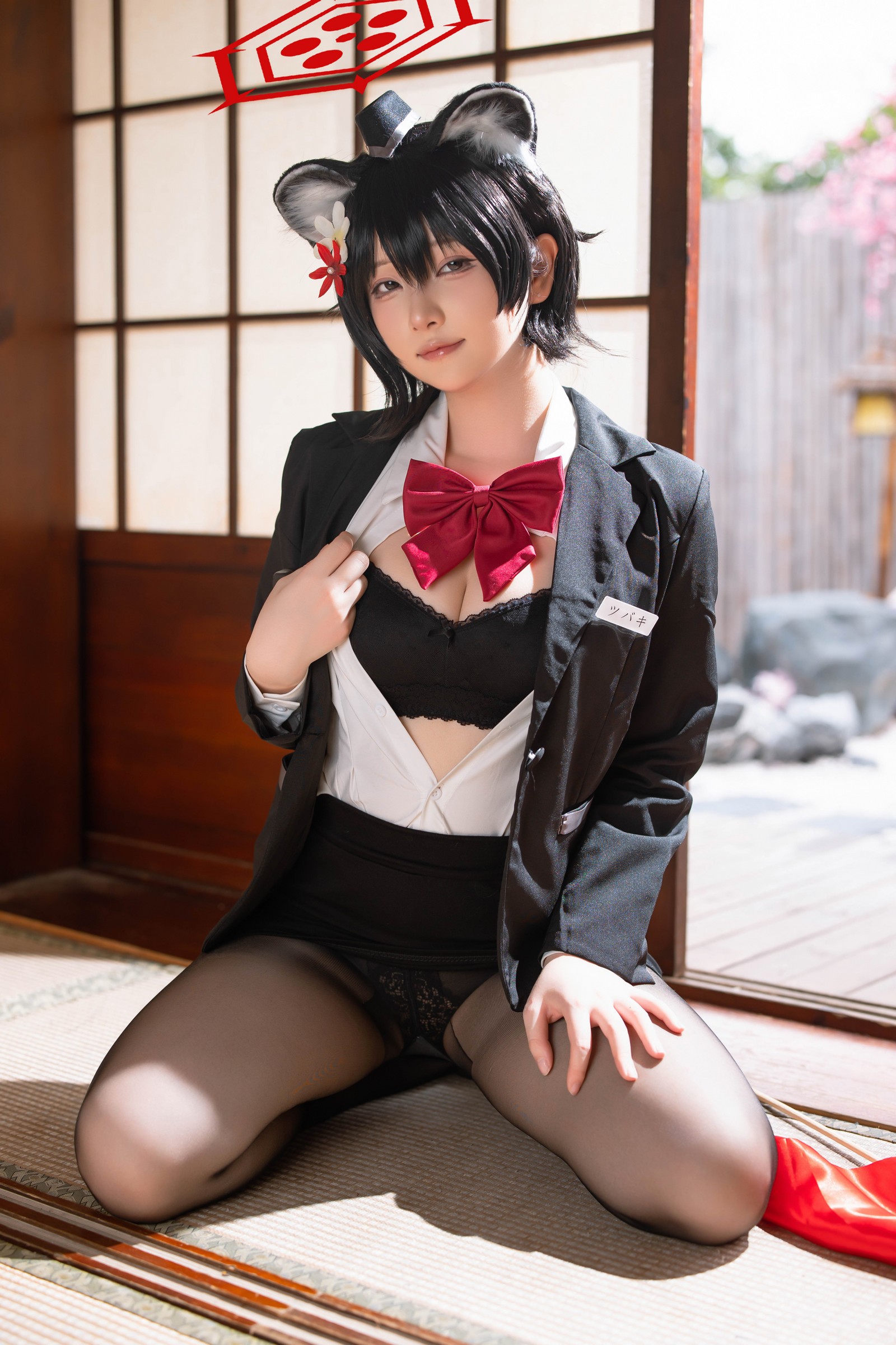 屿鱼 Yuyu 蔚蓝档案 春日椿 导游主题 Cosplay 写真集（55P｜156MB）插图1