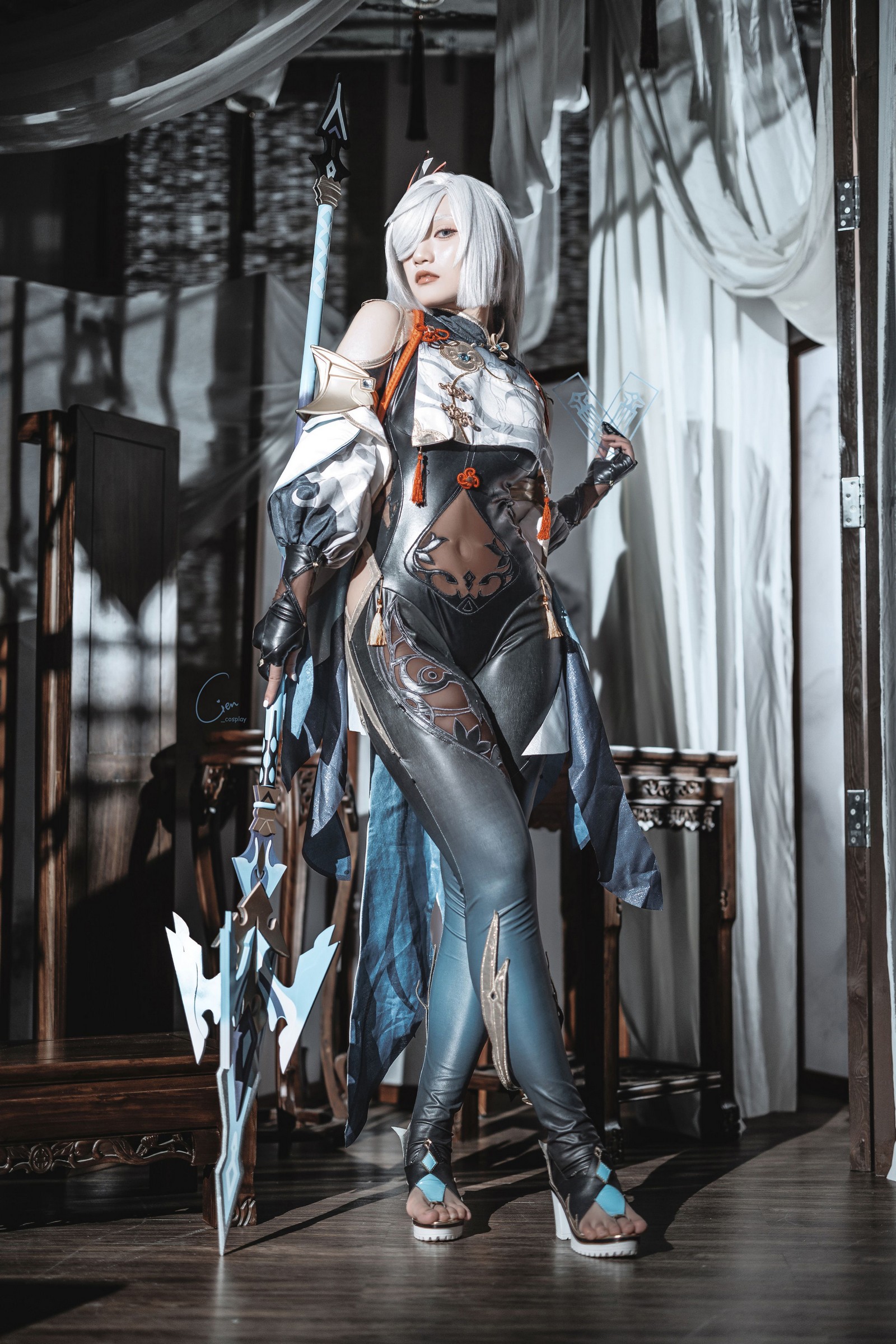 Cien恩恩 原神 申鹤 Cosplay 写真合集｜角色还原高清大图（31P｜89MB）插图7