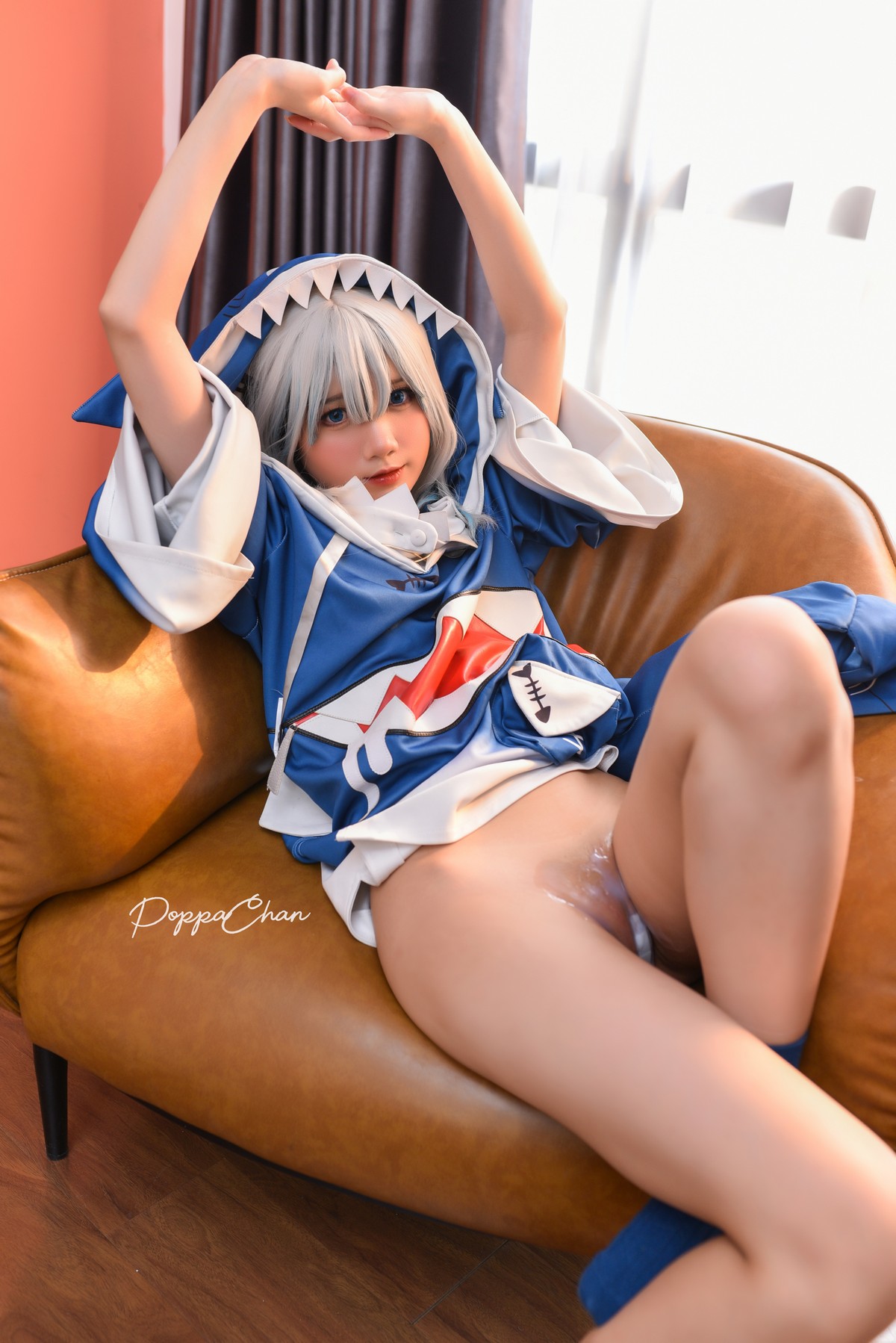 PoppaChan Gawr Gura Cosplay HD Set – 47 Photos 220MB插图6