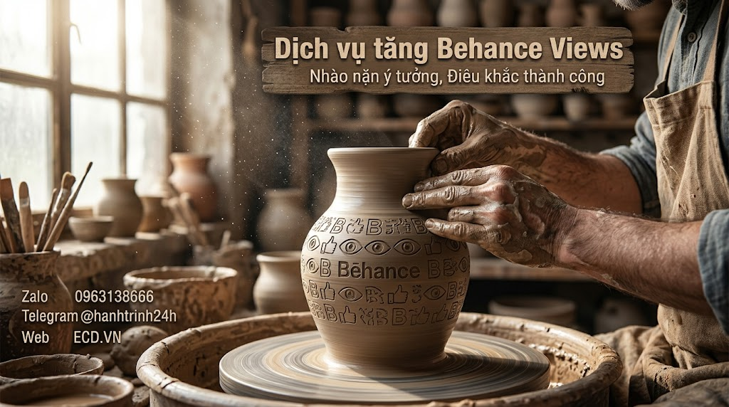 tăng behance views real portfolio behance