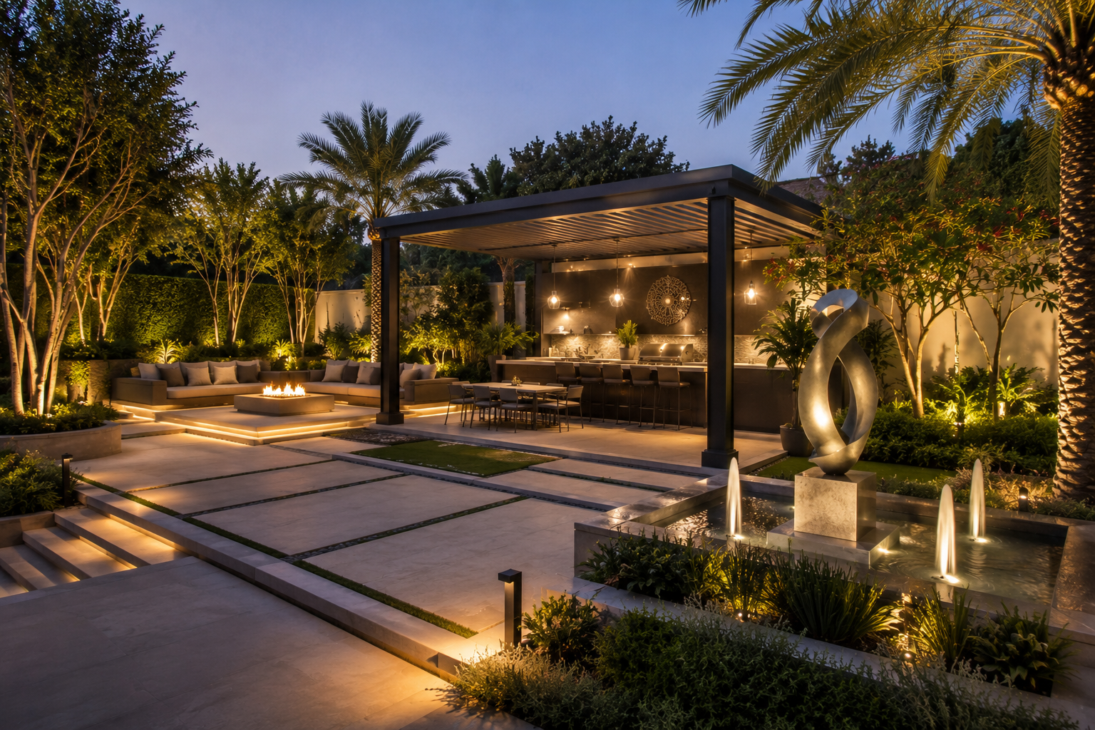 Modern Outdoor Entertainment Area