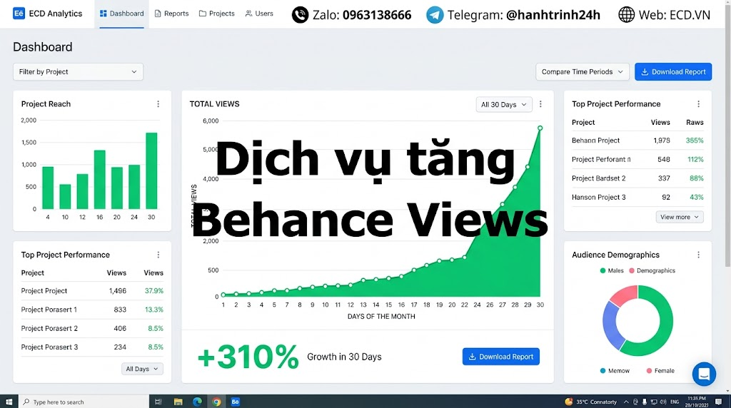 dịch vụ tăng behance views đảm bảo behance adobe