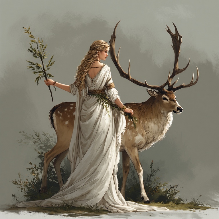 Diana-with-a-Stag-concept-art-10