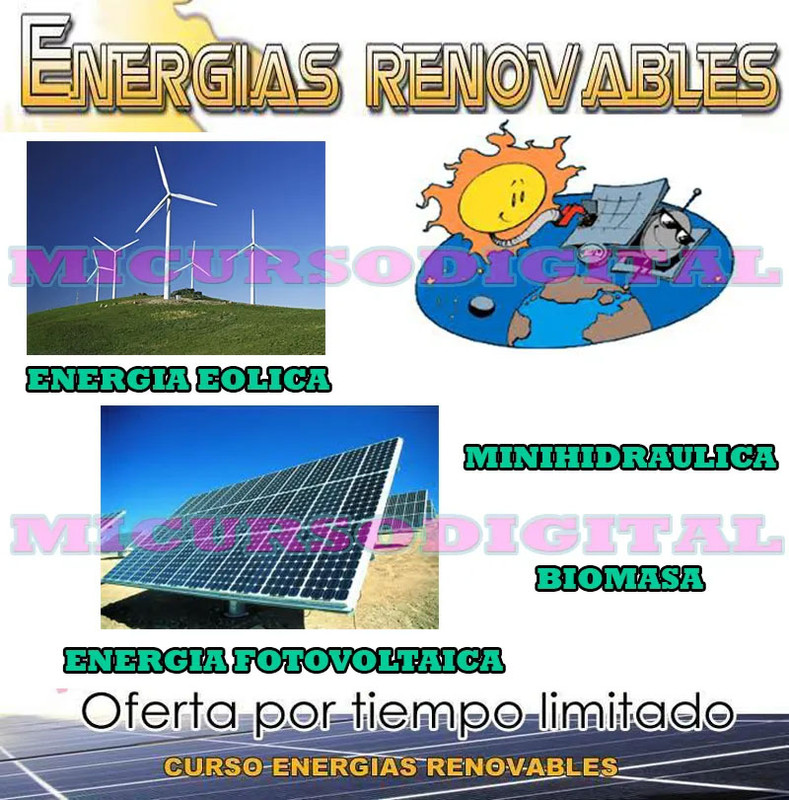 Curso de energía eólica solar paneles solares energía renovable