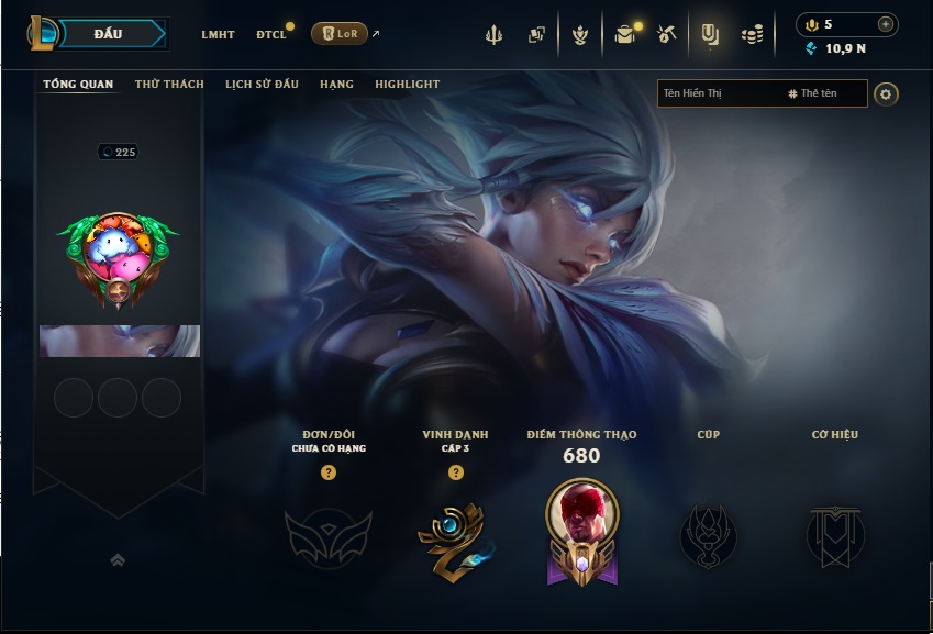 Acc LMHT # - Không Khung