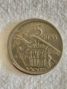 5 pesetas año 1957*65. MÓDULO MAYOR  678-C6-FC2-5-BAB-4381-9-EB0-4-C8255-EC512-B