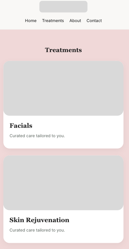 Bloom Aesthetics mobile view