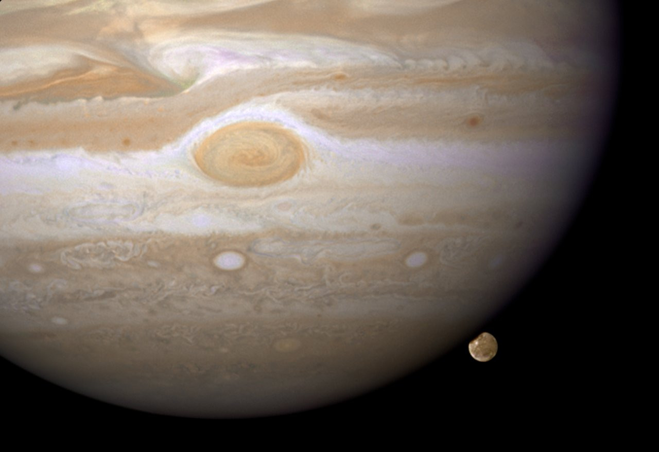 jupiter eclipsing its moon ganymede