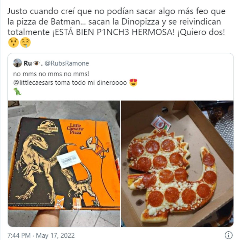 La Dinopizza aparece y los memes llegaron con ella
