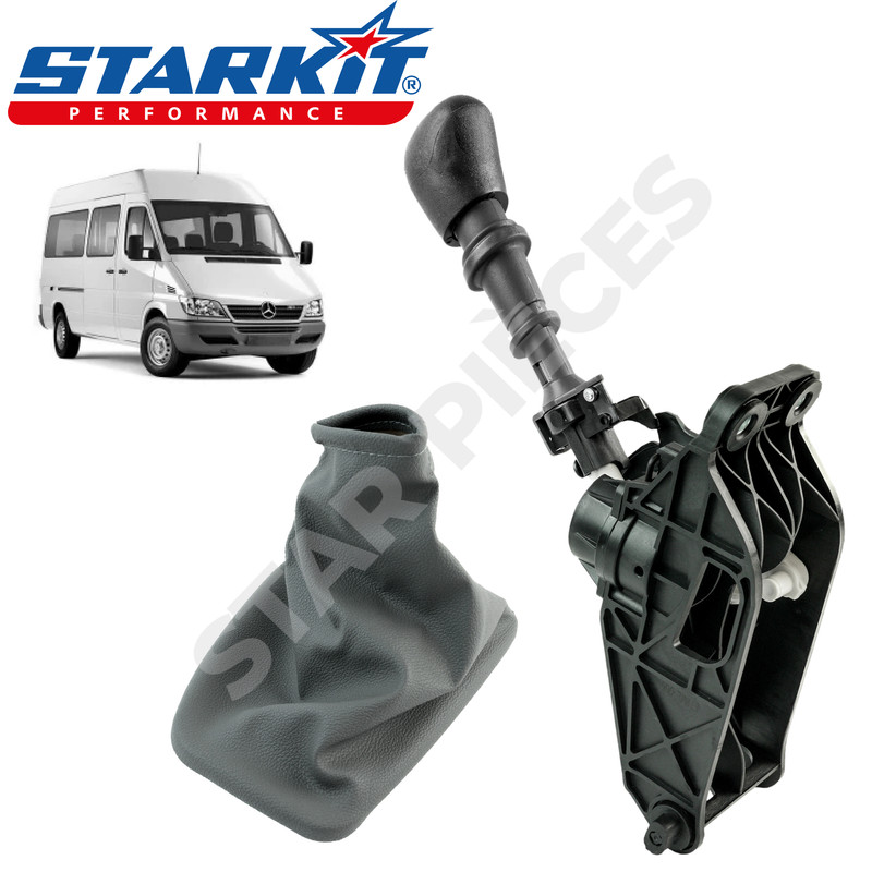 Soufflet Levier De Vitesse Pour Mercedes Sprinter W901-905 (2000-2006) - Cuir Synthétique, Noir, Plug & Play