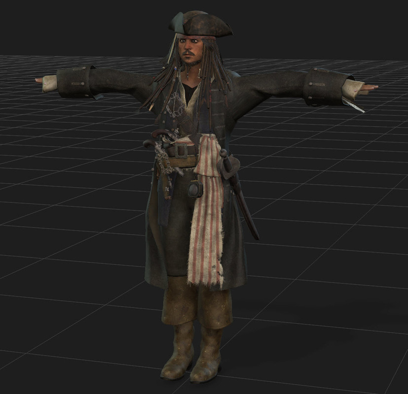 Jack Sparrow Captain for IClone 7