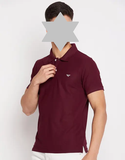 RISS Men's Cotton Half Sleeves Solid Polo T-shirt Color 5 (R306)