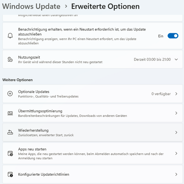 Windows 11 24H2 Update-Seite