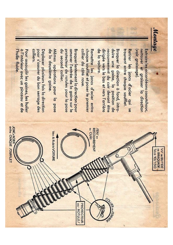 Page 2 - Remplacement des soufflets de crémaillè
