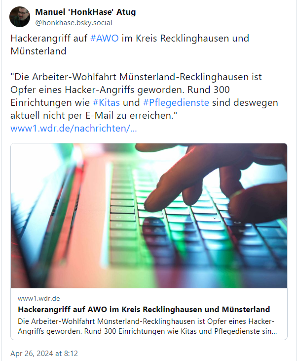 Cyberangriff auf AWO Kreis Recklinghausen und Münsterland Cyberangriff auf AWO Kreis Recklinghausen und Münsterland