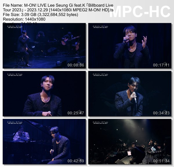 [TV-Variety] イ・スンギ feat.K 「Billboard Live Tour 2023」(M-ON! 2023.12.29)