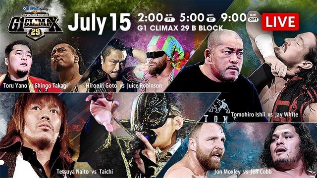 Watch NJPW G1 Climax 29 15/07/2019 Day 4 Live Stream