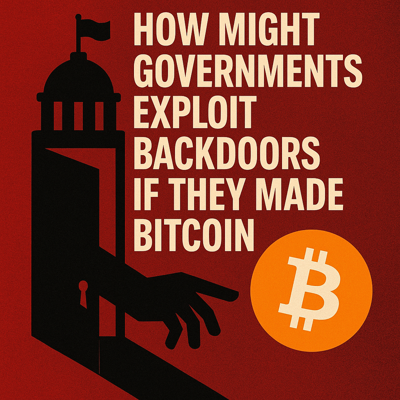 How might governments exploit backdoors if they made Bitcoin