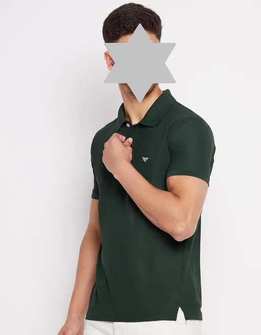 RISS Men's Cotton Half Sleeves Solid Polo T-shirt Color 3 (R306)