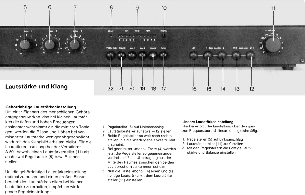 A301-501_Lautstärkr und Klang