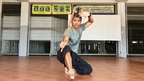 Stick baton how to use in Krabi Krabong Thai martial art