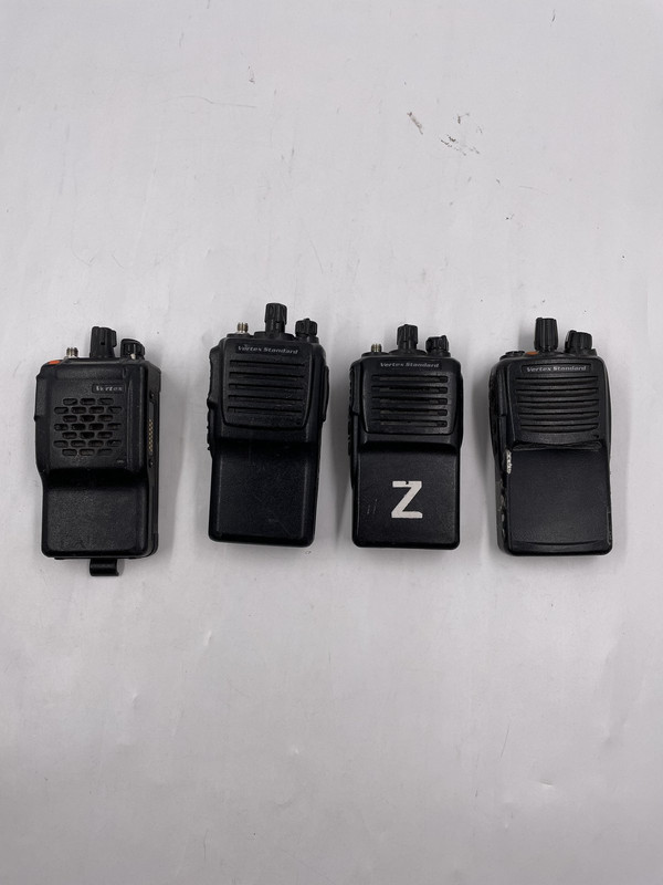 LOT OF 4 UHF 2-WAY RADIOS, MODELS VX-231-G7-5,VX-351-AG7B-5, VX-451-G7-5,VX-800U