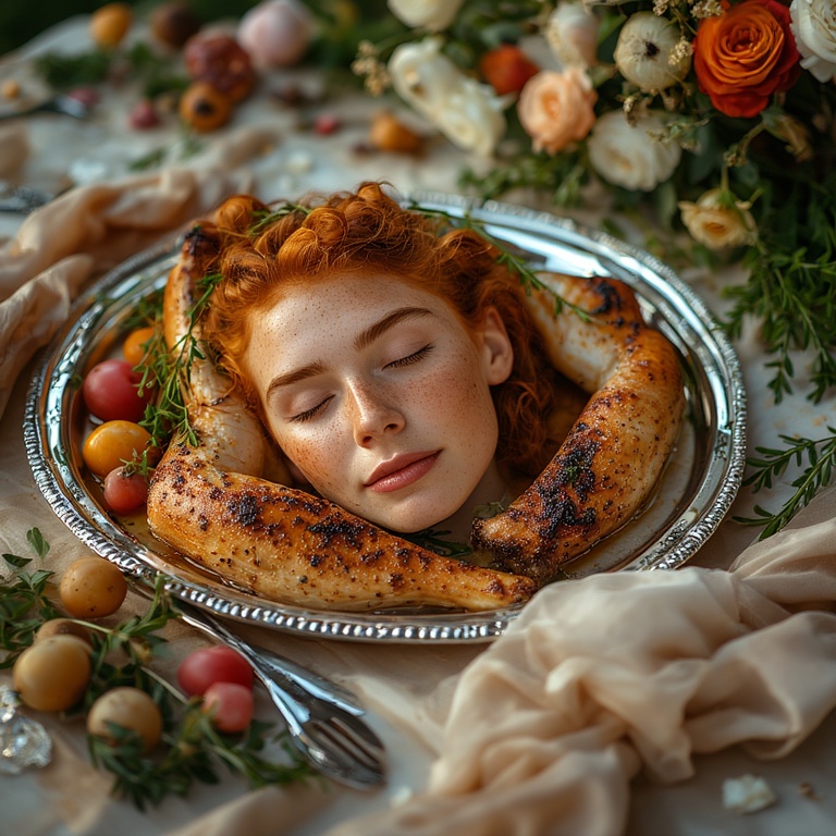 Garden wedding wom served Redhair 1 17