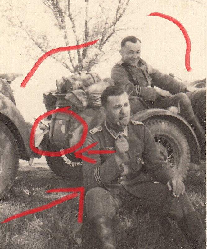 Foto Soldat Panzer-Grenadier-Division GD Großdeutschland Motorrad Wappen