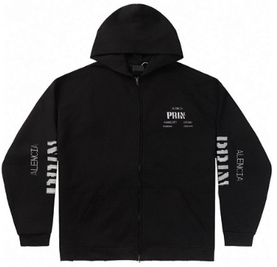 Balenciaga Print Sudadera con Cremallera