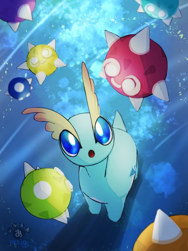 minior-and-amaura-pokemon-drawn-by-tl2zy