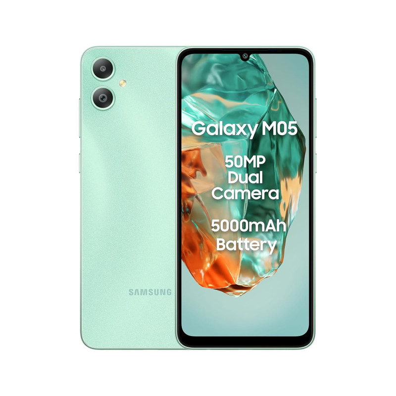 Samsung Galaxy M05 (Mint Green, 4GB RAM, 64 GB Storage) Refurbished