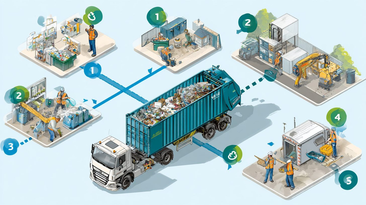Этапы аренды контейнера для отходов