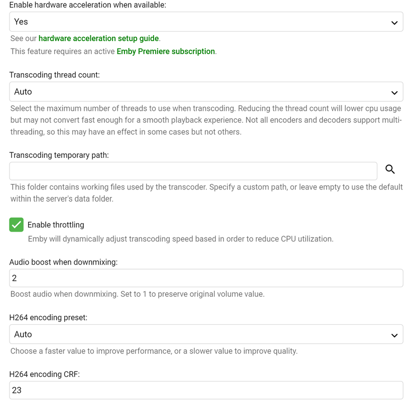 Cpu And Gpu For Transcoding Hardware Emby Community Cpu And Gpu For Transcoding Hardware Emby Community
