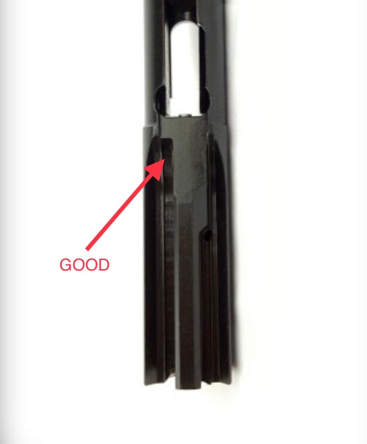 9MM build parts issue. Ejector hitting BCG?