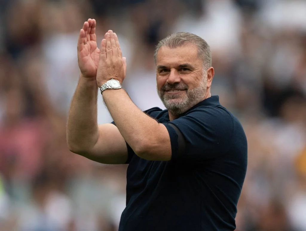 Ange Postecoglou with Tottenham Hotspur