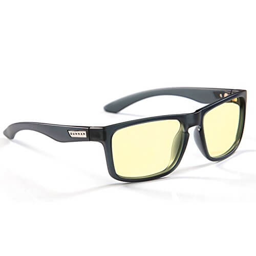 Gafas gaming Vertex con montura negra y lentes amplias.