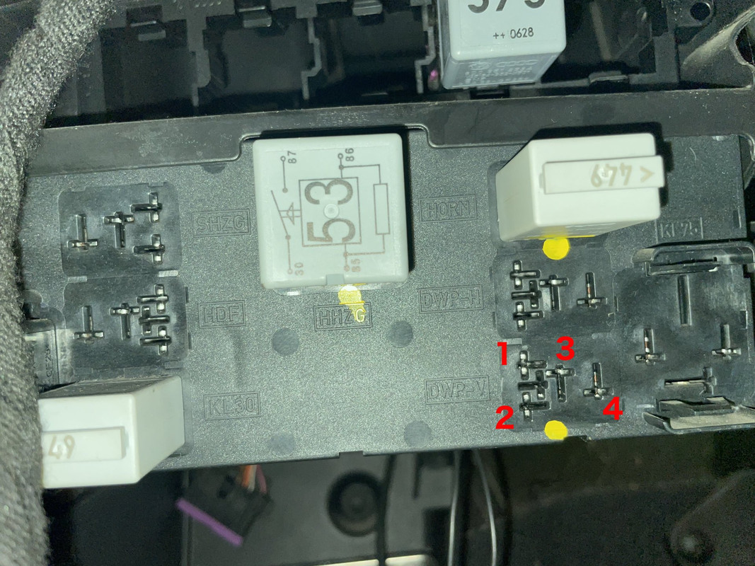 Windshield washer relay