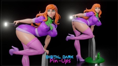 Digital Dark Pin-Ups - Daphne and Yvrainy - 3D Print Model
