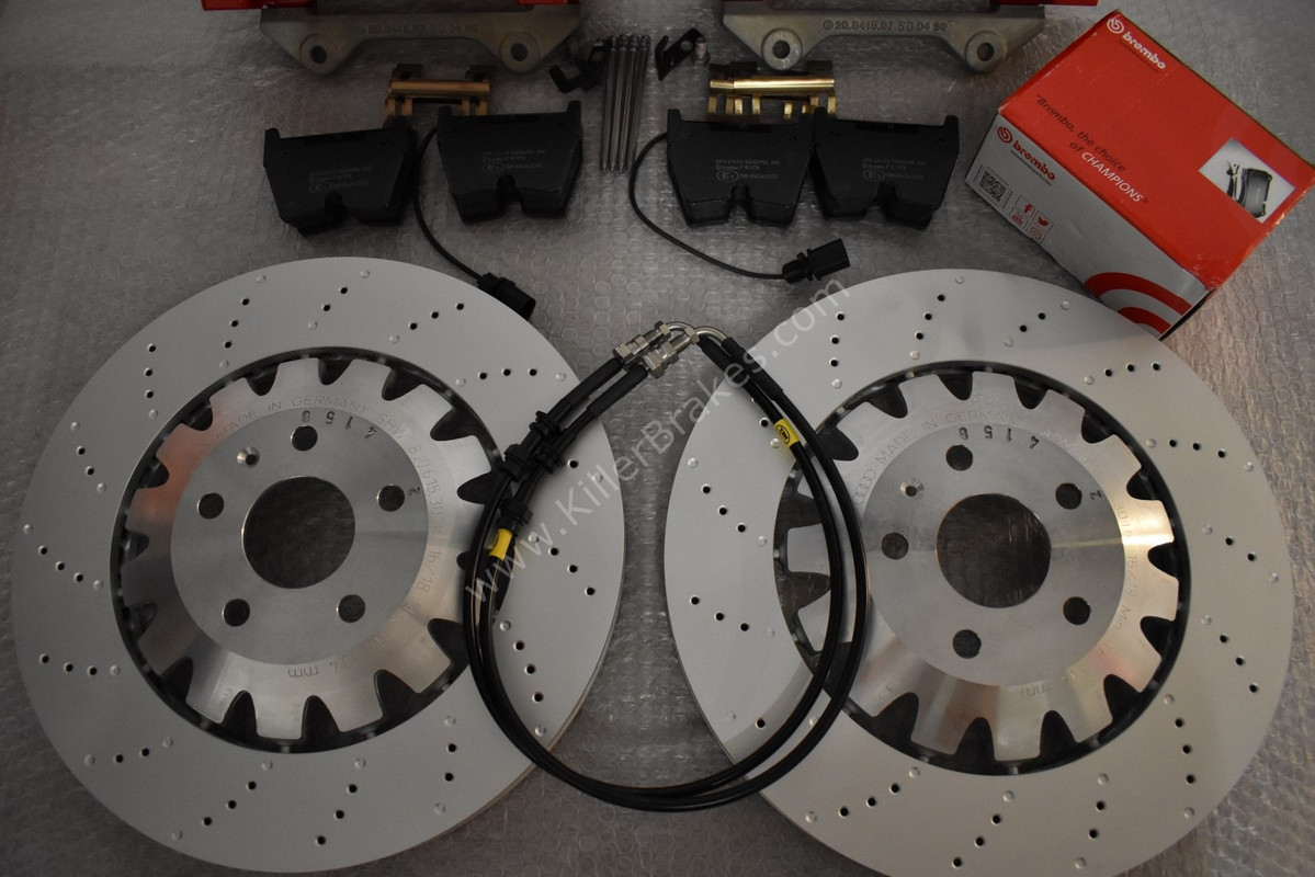 Audi RS Full Big brake upgrade Brembo 8Pot Calipers 370mm Brake 